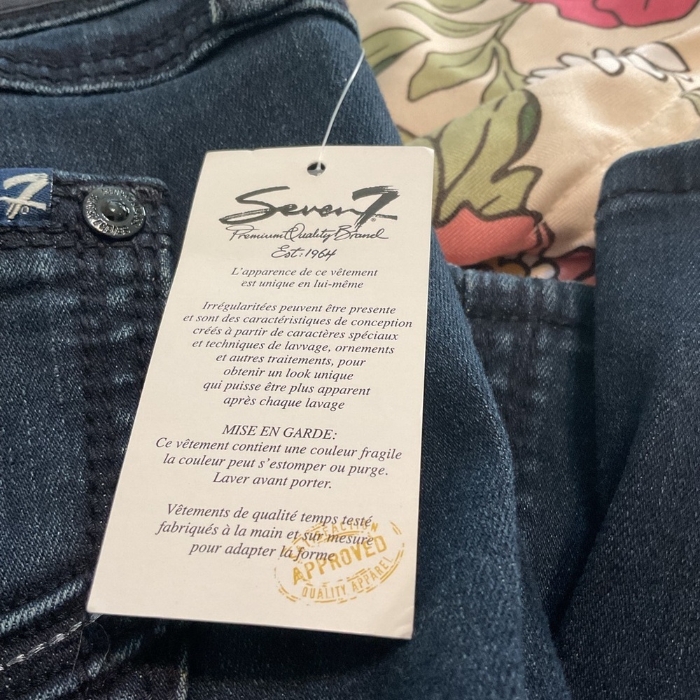 Seven for All Mankind bootcut dark wash jeans,SZ 14 stretch comfy,73%cotton - Picture 7 of 10